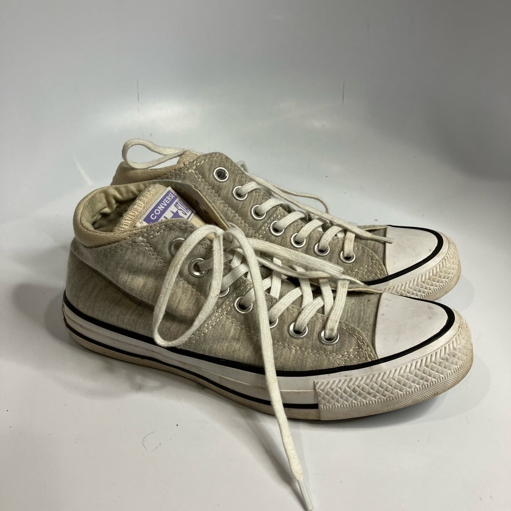 Converse gray mid high sneakers size 7‎